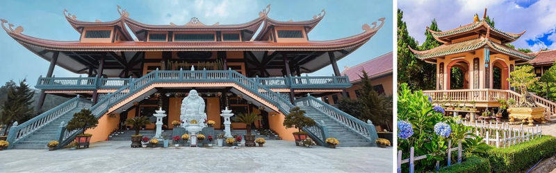 kiến trúc thiền viện trúc lâm đà lạt