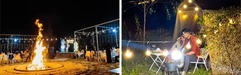 cắm trại đồi mây
